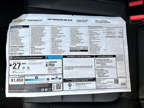 New 2026 Chevrolet TrailBlazer ACTIV w/ Convenience Package AWD/4WD image 14