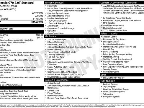 Used 2023 Genesis G70 2.0T image 2