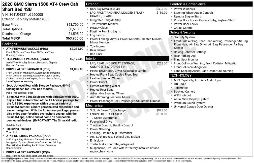 Used 2020 GMC Sierra 1500 AT4 w/ AT4 Premium Package AWD/4WD image 7