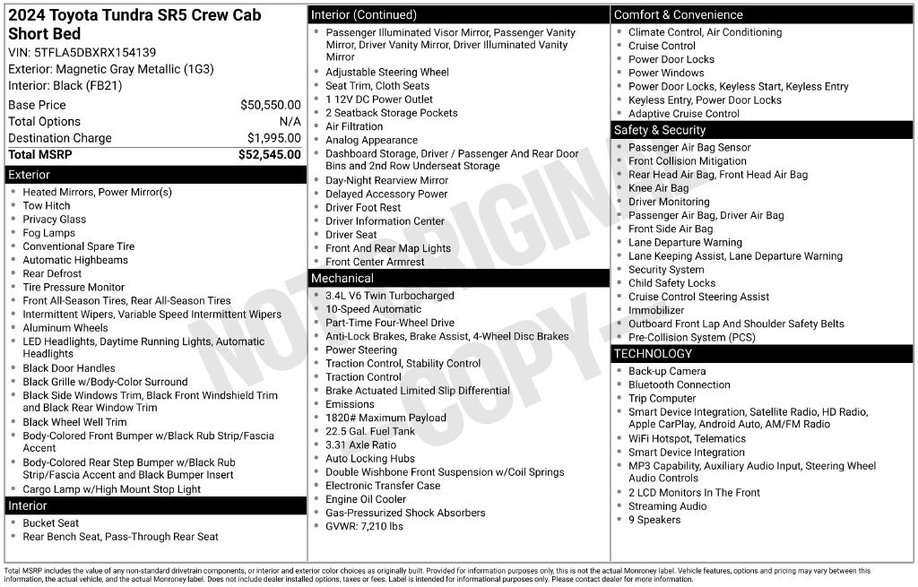 Used 2024 Toyota Tundra SR5 AWD/4WD image 32
