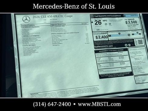 New 2026 Mercedes-Benz CLE 450 4MATIC Coupe image 4