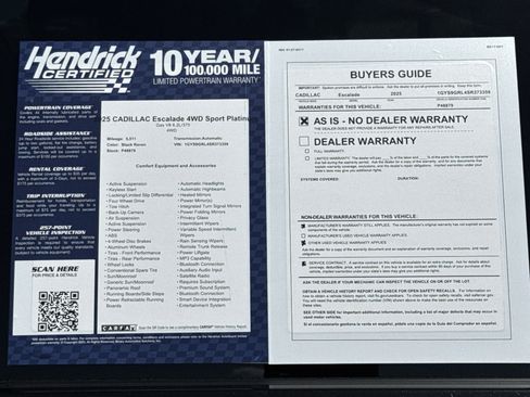 Used 2025 Cadillac Escalade Sport Platinum w/ LPO, ONYX Package image 43