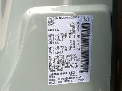 New 2026 Nissan Frontier PRO-4X w/ Pro-4x Convenience Package image 30