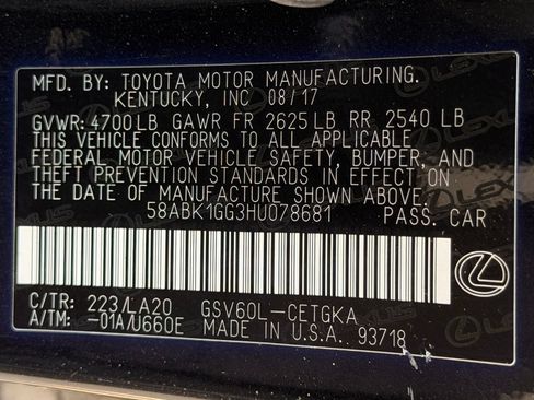 Used 2017 Lexus ES 350 w/ Accessory Package 2 FWD image 48