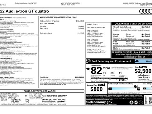 Used 2022 Audi e-tron GT Premium Plus image 2