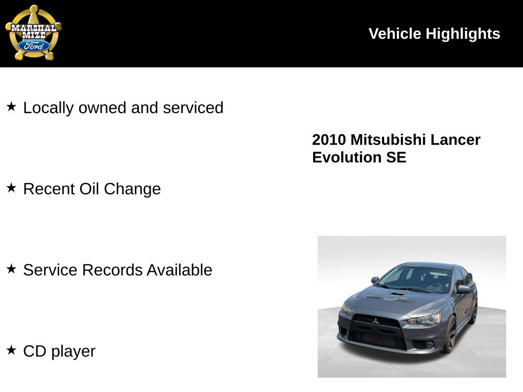 Used 2010 Mitsubishi Lancer Evolution SE AWD/4WD image 2