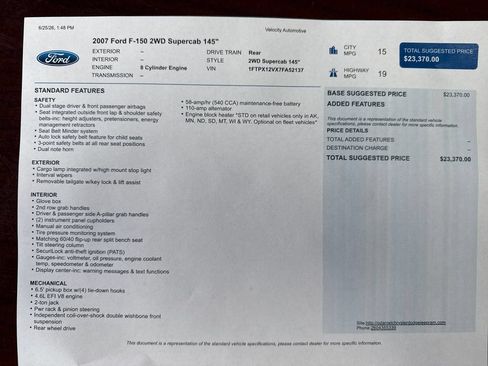 Used 2007 Ford F150 XLT RWD image 22