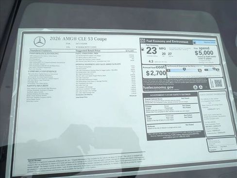 New 2026 Mercedes-Benz CLE 53 AMG 4MATIC Coupe image 18