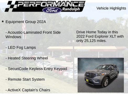 Used 2022 Ford Explorer XLT w/ Equipment Group 202A AWD/4WD image 8