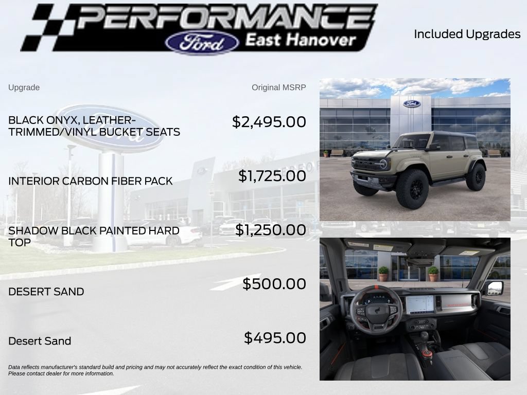 New 2026 Ford Bronco Raptor w/ Interior Carbon Fiber Pack AWD/4WD image 4