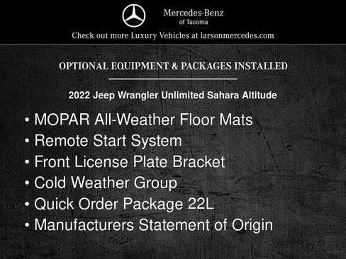 Used 2022 Jeep Wrangler Unlimited Sahara AWD/4WD image 3