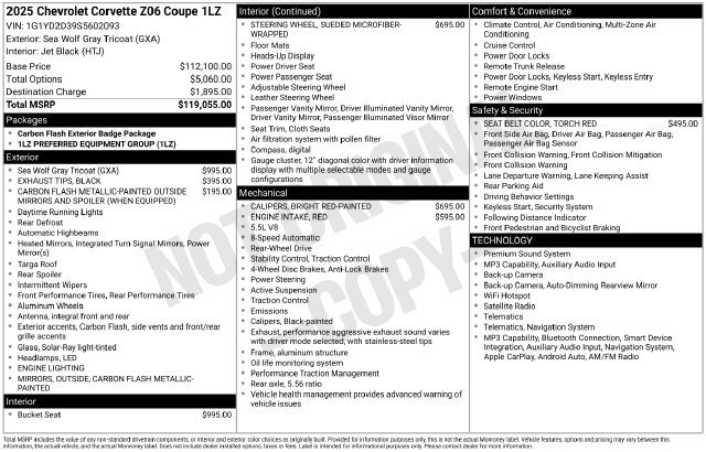 Used 2025 Chevrolet Corvette Z06 RWD image 21