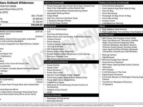 Used 2025 Subaru Outback Wilderness AWD/4WD image 4
