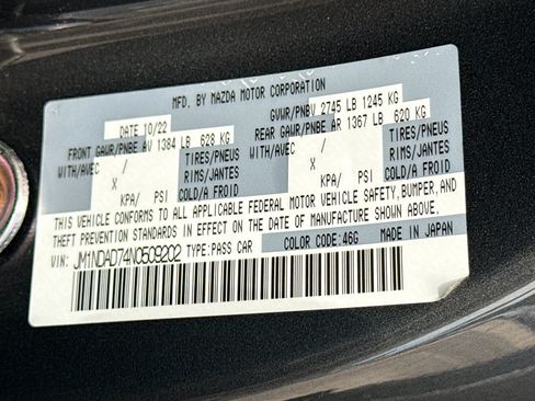 Used 2022 MAZDA MX-5 Miata Grand Touring w/ Weather Package RWD image 39