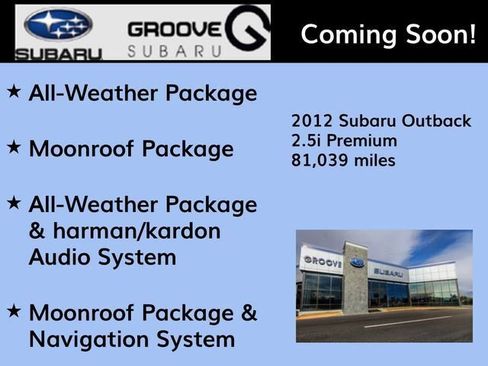 Used 2012 Subaru Outback 2.5i Premium w/ All-Weather Pkg AWD/4WD image 2