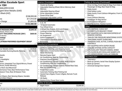 Used 2023 Cadillac Escalade Sport Platinum w/ LPO, ONYX Package image 41