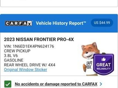 Used 2023 Nissan Frontier PRO-4X w/ Pro Convenience Package image 5