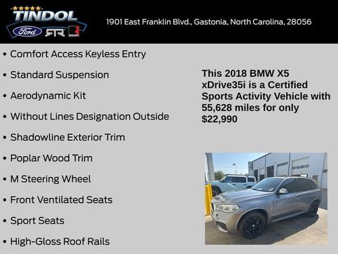 Used 2018 BMW X5 xDrive35i w/ M Sport Package image 13