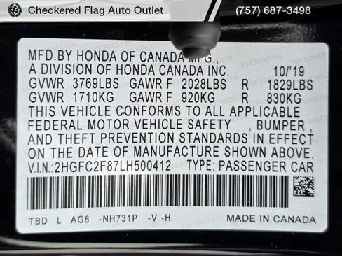 Used 2020 Honda Civic Sport image 49