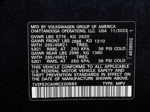 Used 2024 Volkswagen Atlas Cross Sport SEL Premium R-Line AWD/4WD image 42