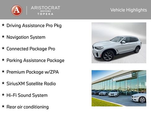Used 2023 BMW X3 xDrive30i w/ Premium Package w/ZPA AWD/4WD image 2