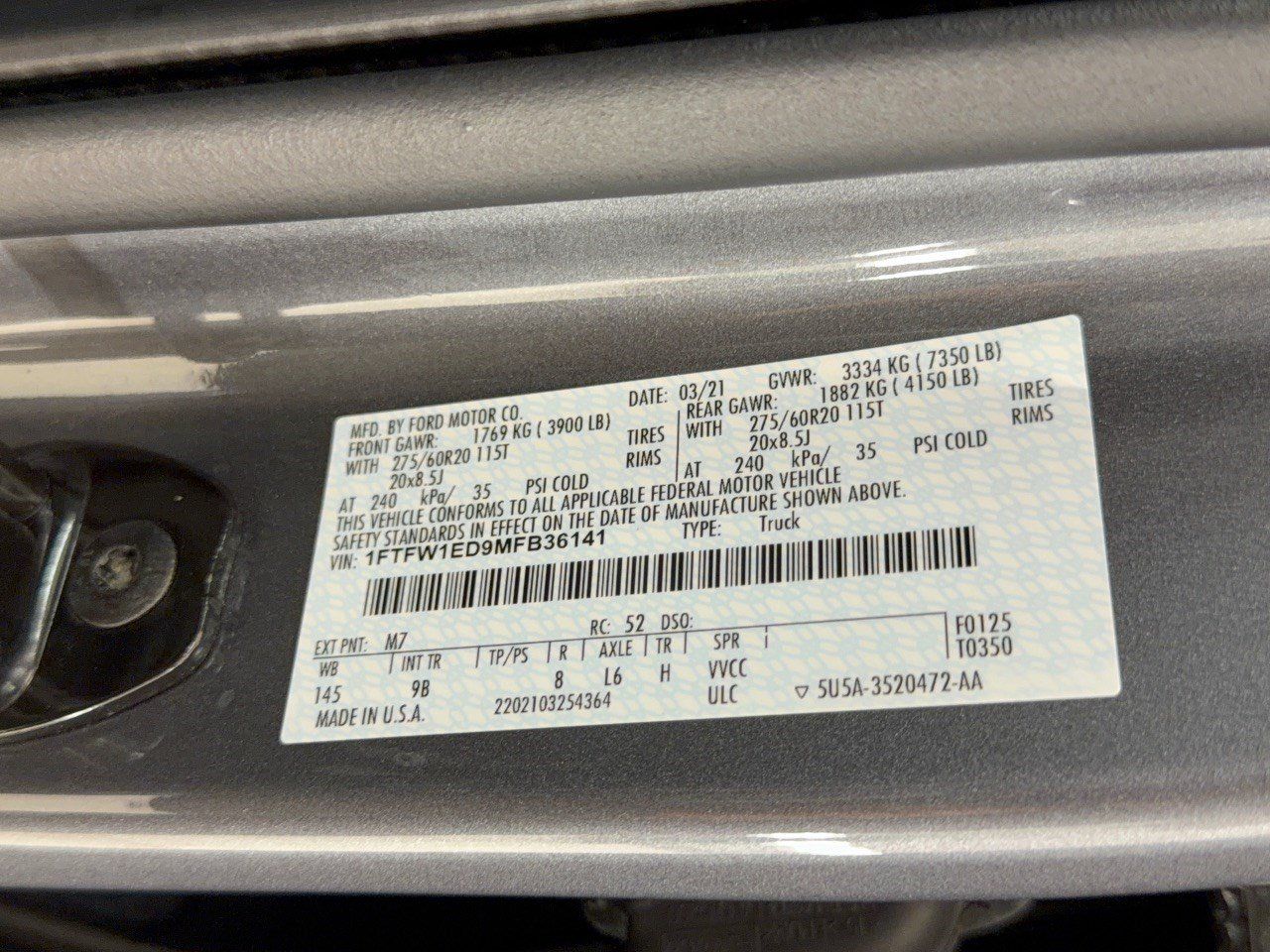 Certified 2021 Ford F150 Platinum w/ Equipment Group 701A High AWD/4WD image 32