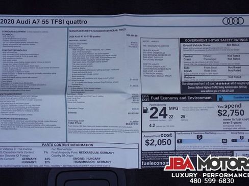 Used 2020 Audi A7 3.0T Prestige w/ Prestige Package AWD/4WD image 33