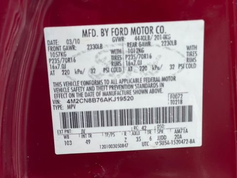 Used 2010 Mercury Mariner 2WD image 8