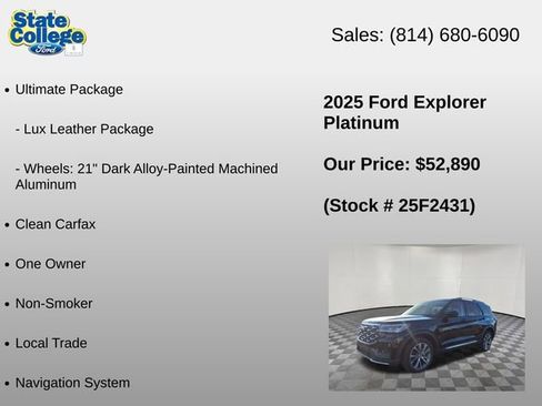 Used 2025 Ford Explorer Platinum w/ Ultimate Package AWD/4WD image 12