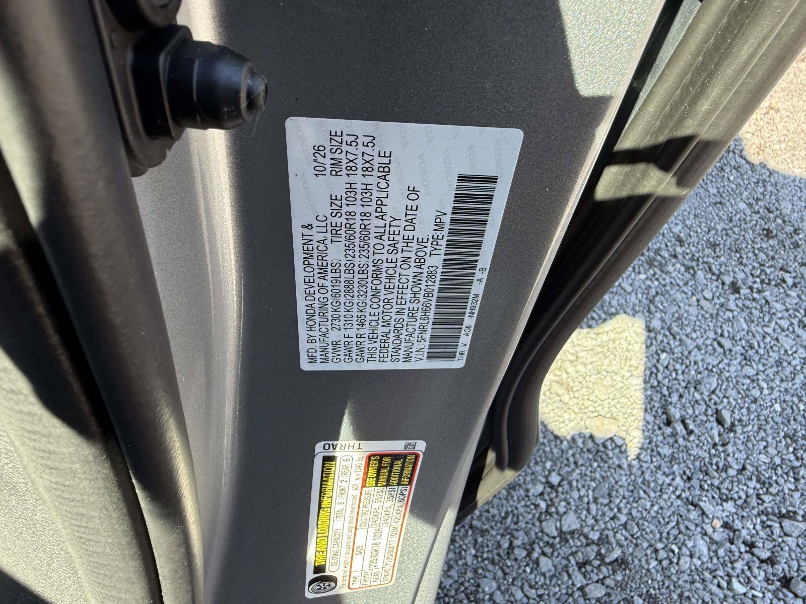 New 2027 Honda Odyssey EX-L image 20