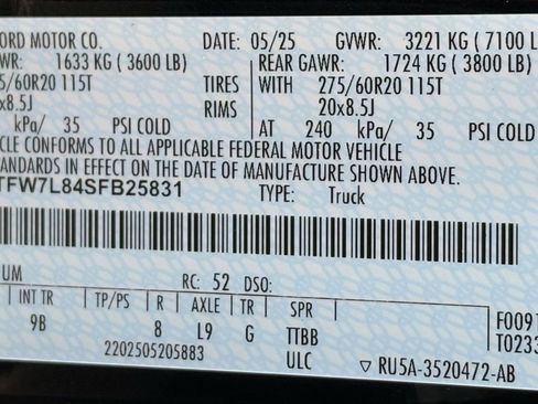 New 2025 Ford F150 Platinum w/ Equipment Group 702A High image 66