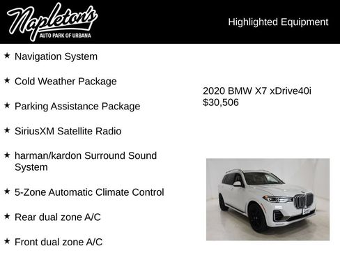 Used 2020 BMW X7 xDrive40i w/ Cold Weather Package AWD/4WD image 15