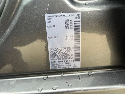 New 2026 Nissan Altima 2.5 SV w/ SV Special Edition Package FWD image 25