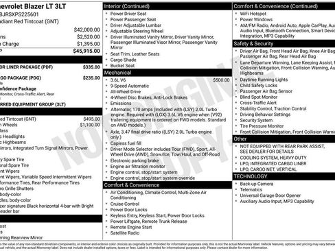 Certified 2023 Chevrolet Blazer LT w/ LPO, Floor Liner Package AWD/4WD image 10