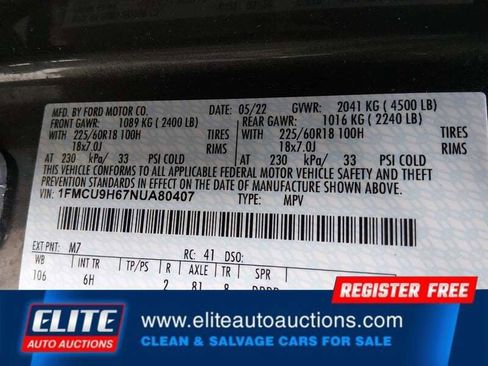 Used 2022 Ford Escape SEL w/ Technology Package AWD/4WD image 17