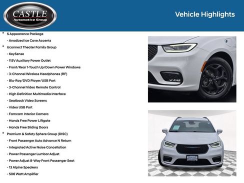Used 2021 Chrysler Pacifica Touring-L w/ Uconnect Theater Family Group FWD image 8