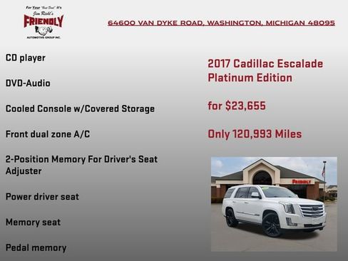 Used 2017 Cadillac Escalade Platinum image 20