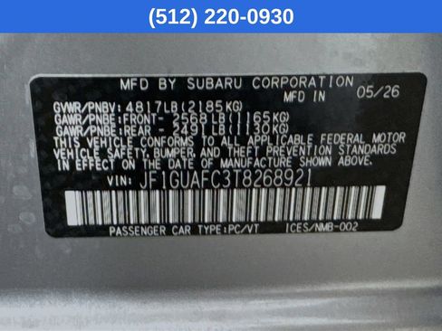 New 2026 Subaru Impreza 2.0i Sport AWD/4WD image 40