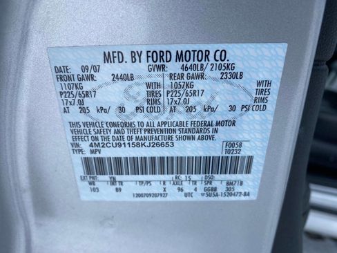 Used 2008 Mercury Mariner 4WD V6 image 38