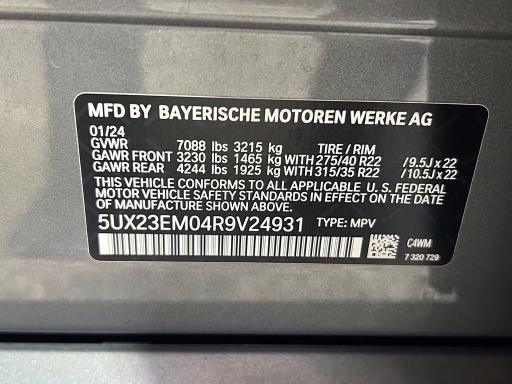 Used 2024 BMW X7 xDrive40i w/ M Sport Package AWD/4WD image 57