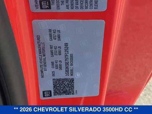 New 2026 Chevrolet Silverado 3500 W/T w/ WT Convenience Package AWD/4WD image 21