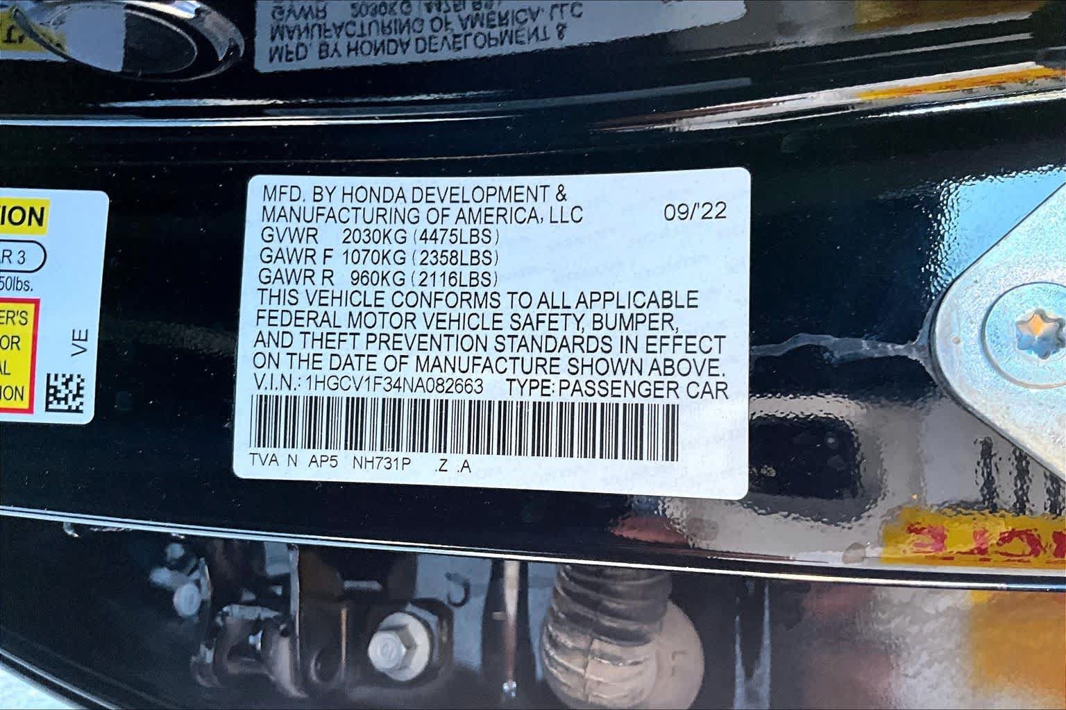Used 2022 Honda Accord Sport image 34