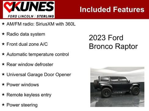 Certified 2023 Ford Bronco Raptor AWD/4WD image 3