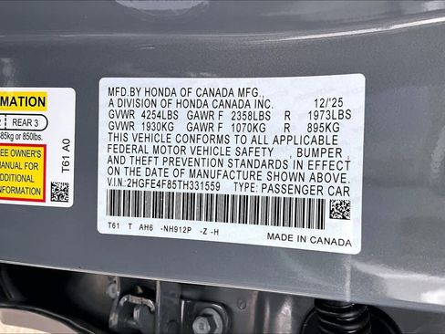 New 2026 Honda Civic Sport image 21