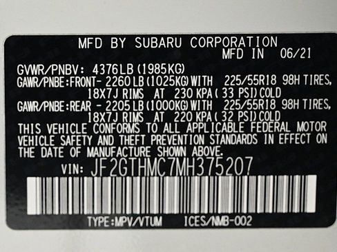 Used 2021 Subaru Crosstrek 2.5i Limited w/ Moonroof Package 1 image 24