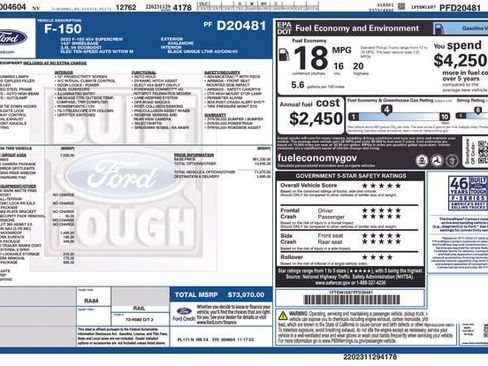 Used 2023 Ford F150 Tremor w/ Equipment Group 402A High AWD/4WD image 22