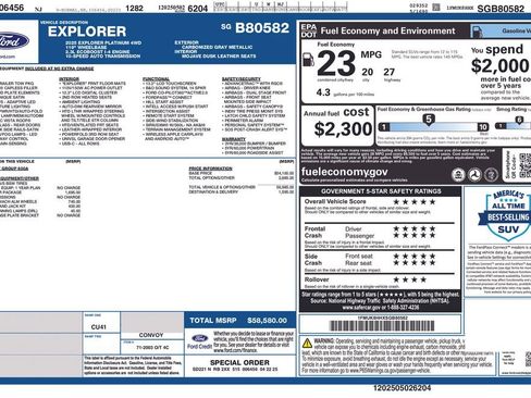 Used 2025 Ford Explorer Platinum w/ LUX Leather Package image 2