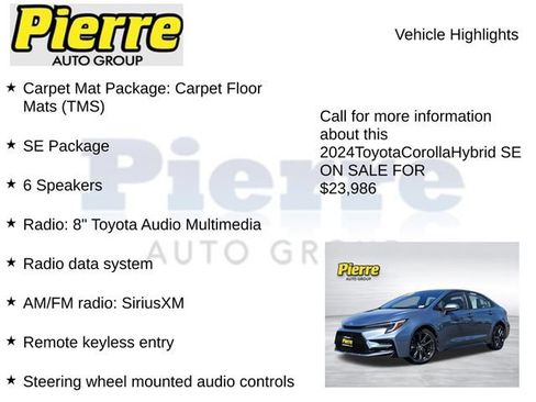Used 2024 Toyota Corolla SE w/ SE Package FWD image 7