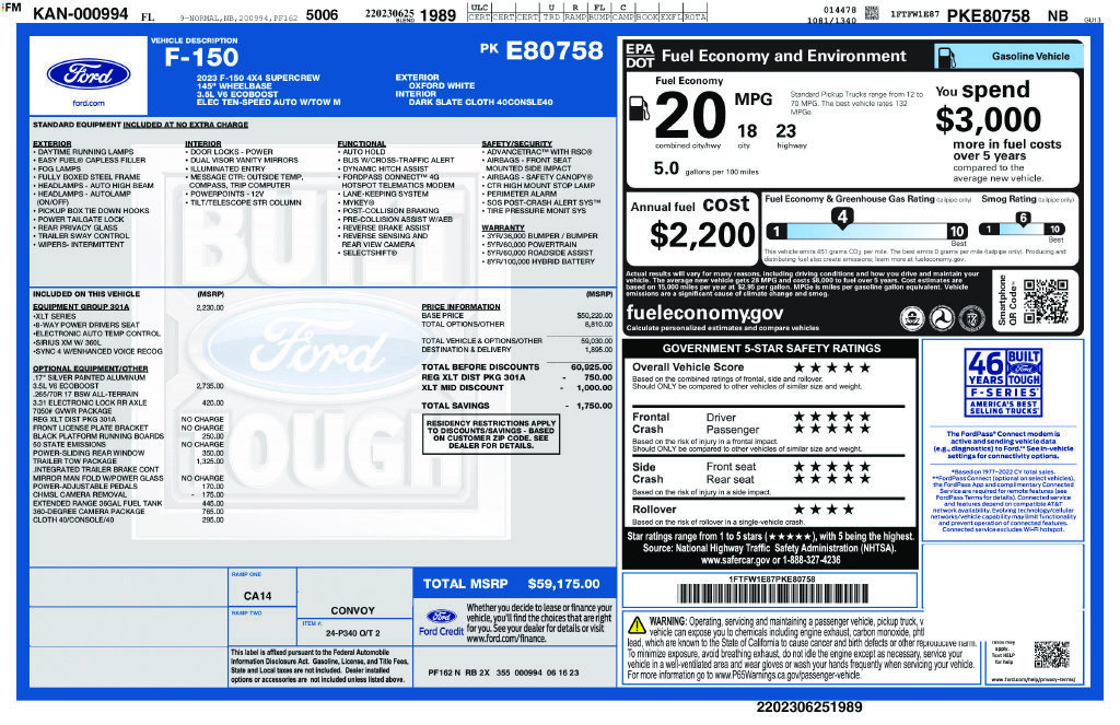 Certified 2023 Ford F150 XLT w/ Equipment Group 301A Mid AWD/4WD image 42