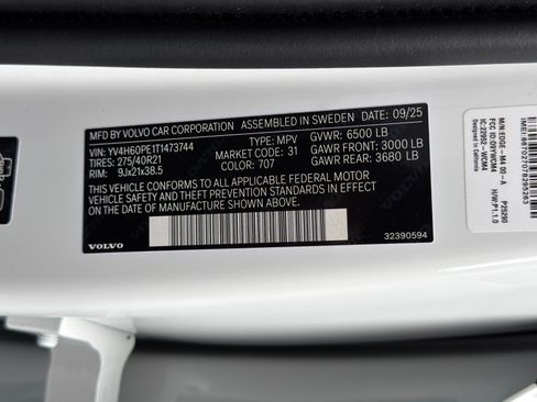 Used 2026 Volvo XC90 T8 Plus w/ Protection Package AWD/4WD image 50